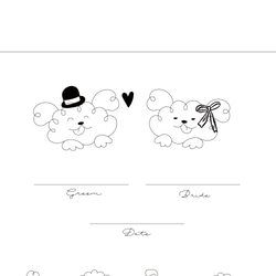 結婚証明書　ゲスト参加型　　結婚式　人前式　犬　いぬ　dog  　　072 2枚目の画像