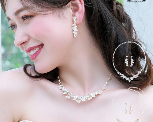 珈*琲様 遺品整理　ゴールド パール イヤリング・指輪・ネックレス Amazon | [Hothrty] セット パール ネックレス パールピアス