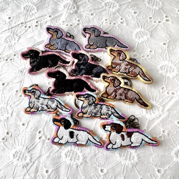 ふせダックス 刺繍キーホルダー 第2弾 キーホルダー HAOEM 通販