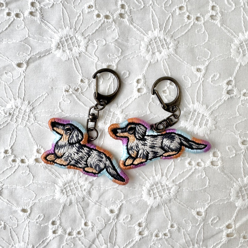 ふせダックス 刺繍キーホルダー 第2弾 キーホルダー HAOEM 通販