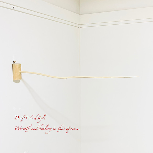 流木インテリア ８０ｃｍの流木枝を使った小鳥の止まり木 インコの壁掛けパーチ ピン止めタイプ ビス止め変更可 N129 5枚目の画像