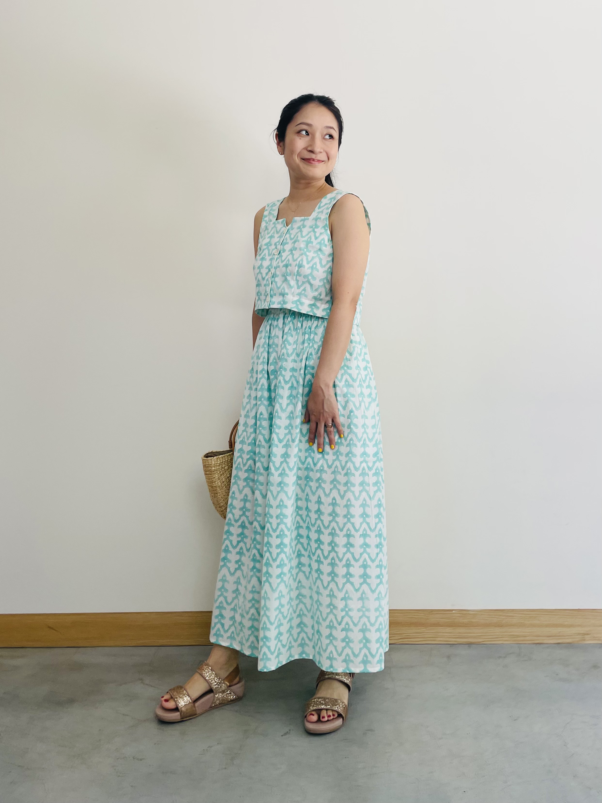 Malibu Mint 夏のセットアップ✨インド綿✨セミオーダー可✨