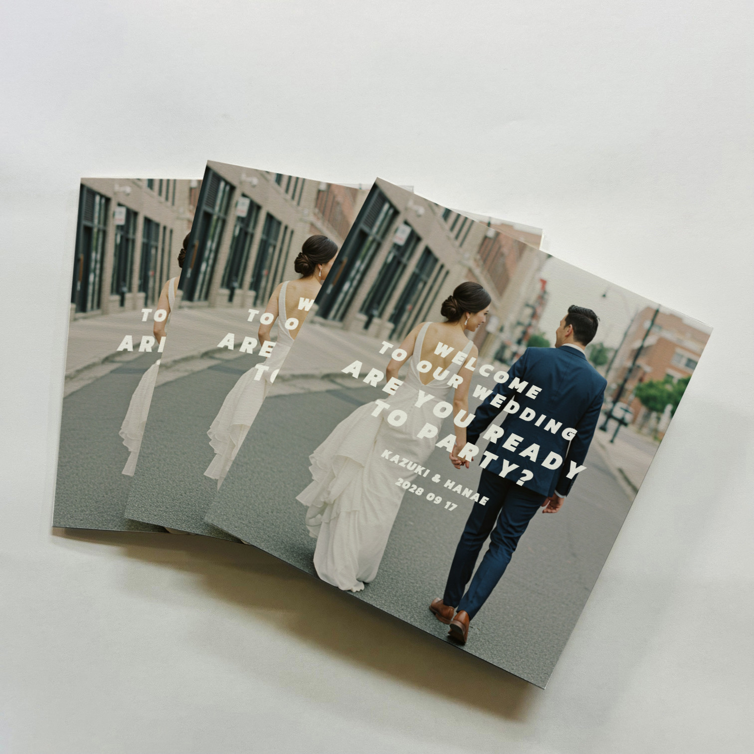 三つ折り｜プロフィールブック08｜席次表｜スクエア型｜結婚式