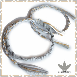 送料無料】アンクレット ミサンガ 2本ラインデザイン 2本セット