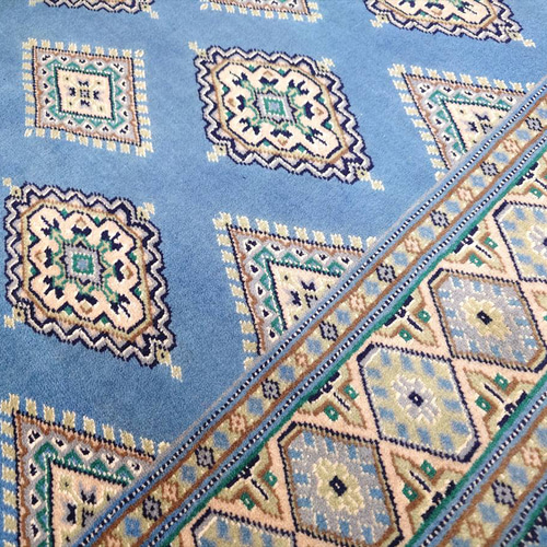 夏はサラサラ 手織り ラグ パキスタン絨毯（9/18）シルクタッチ