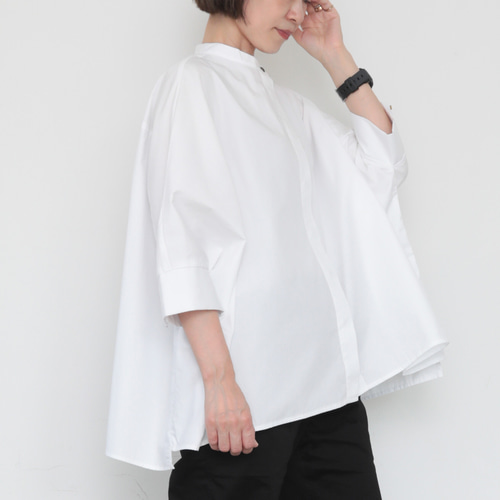 ラスト4 夏SALE ギマ擬麻コットン 小花 フリル シャツ