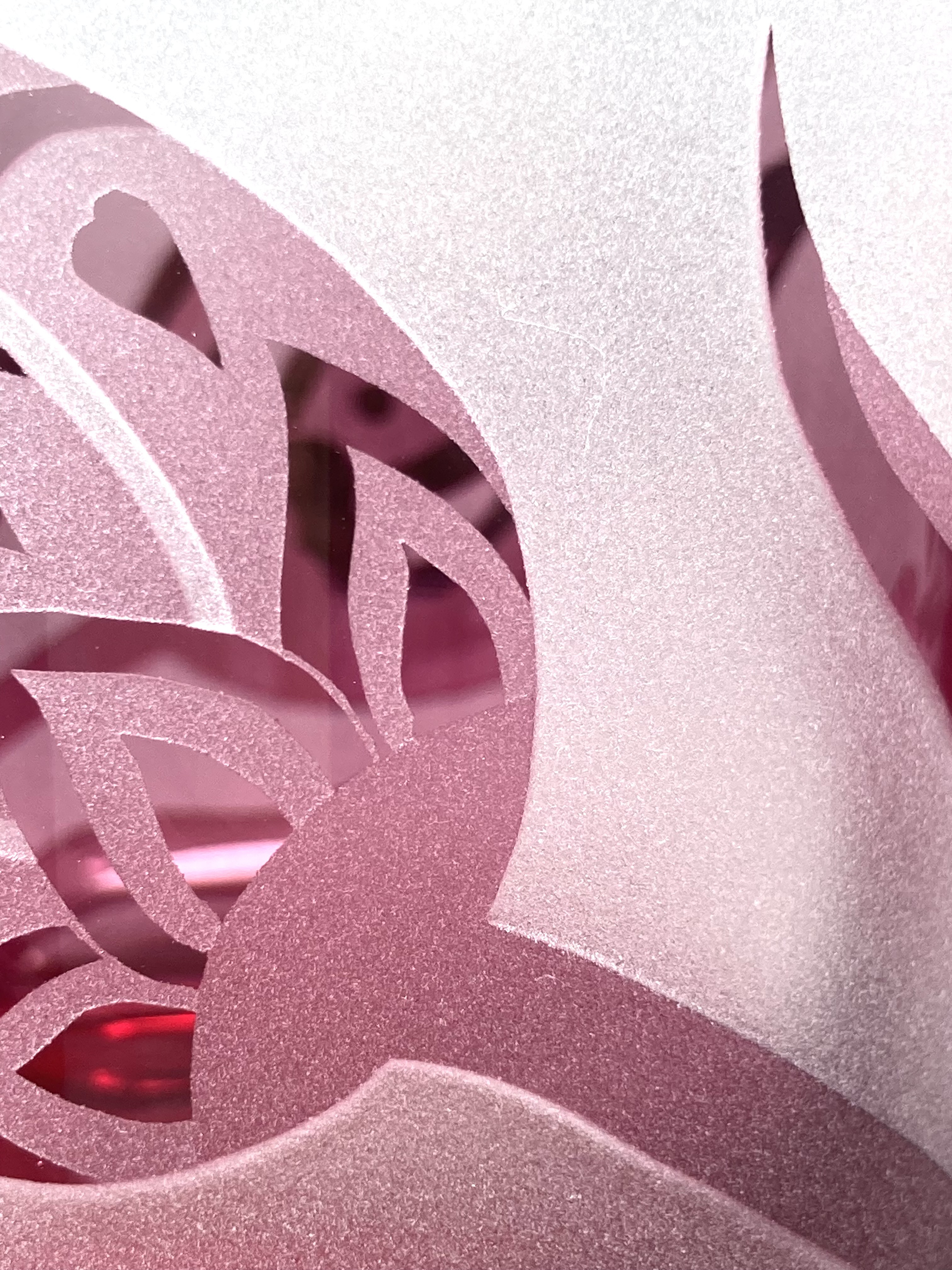 トルコチューリップのフリーグラス　　ピンク　(1個）