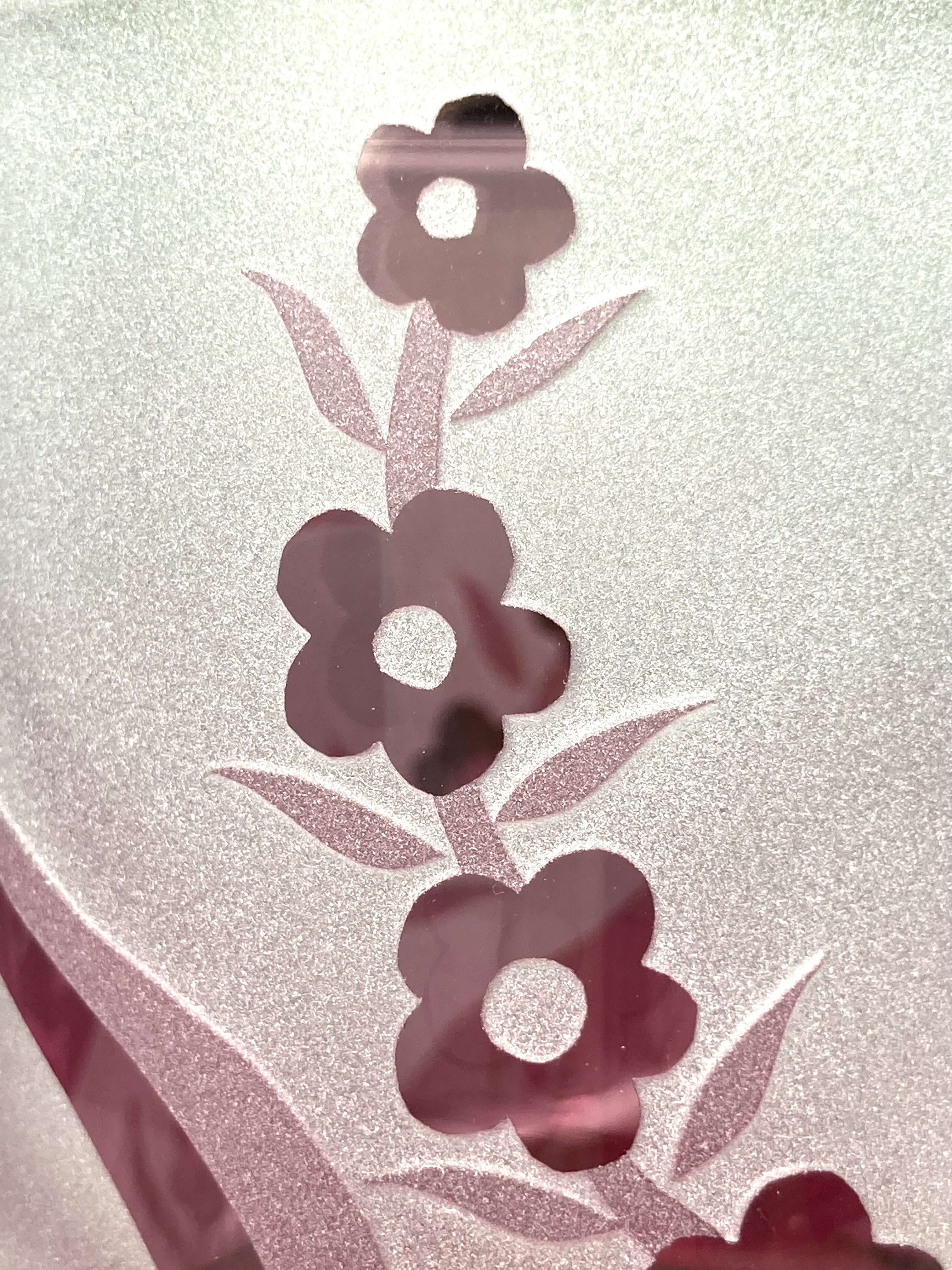 トルコチューリップのフリーグラス　　ピンク　(1個）