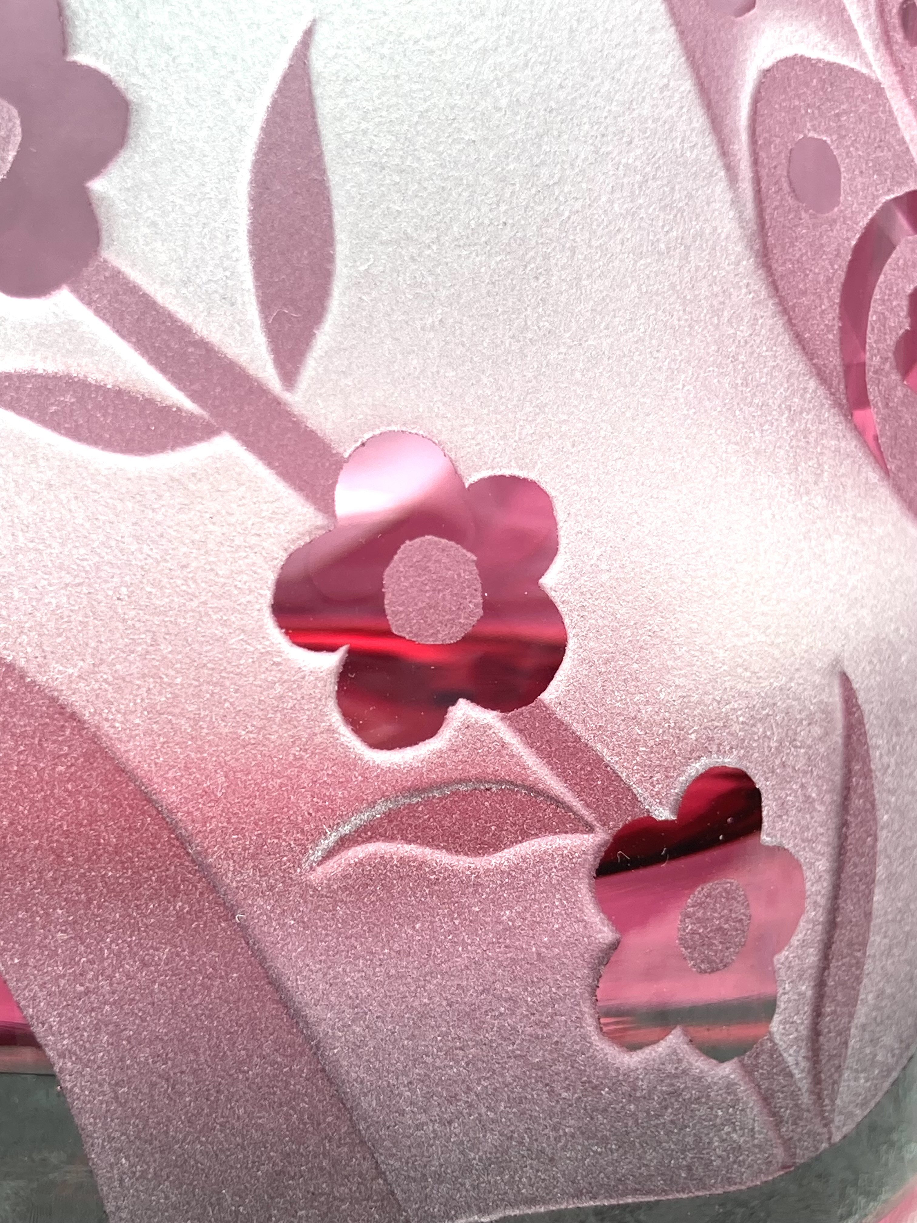 トルコチューリップのフリーグラス　　ピンク　(1個）