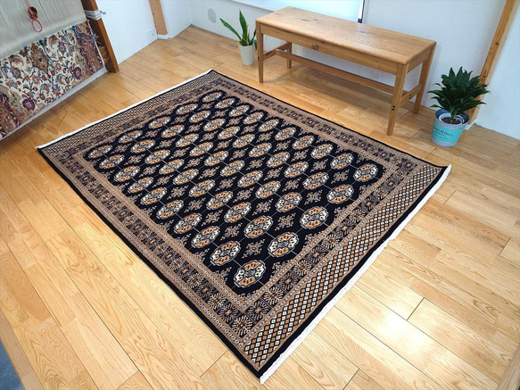 【美品】パキスタン製/絨毯/155x95 美品】パキスタン製/絨毯/155x95 美品】パキスタン製/絨毯
