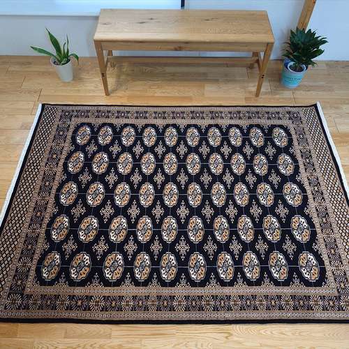 パキスタン絨毯 ハイクオリティ ボハラデザイン 192x140cm 厚み