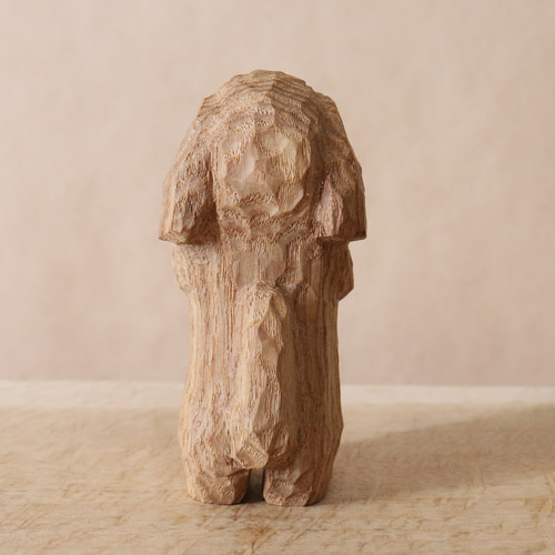 木彫り 犬 ミニチュアダックスフンド 木製 置物 インテリア雑貨（木材