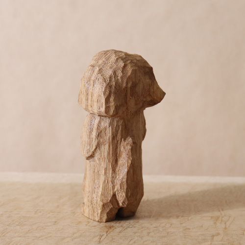 木彫り 犬 ミニチュアダックスフンド 木製 置物 インテリア雑貨