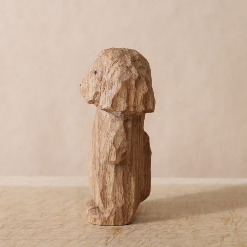 木彫り 犬 ミニチュアダックスフンド 木製 置物 インテリア雑貨