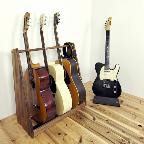 hand crafted equipment ギター　ギタースタンド付き Amazon.co.jp: WOODWORKS 日本製 ギタースタンド エレキギター用 3本