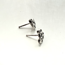 ハートのドット柄ピアス/silver925/スタッドピアス 8枚目の画像