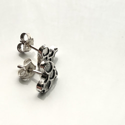 ハートのドット柄ピアス/silver925/スタッドピアス 7枚目の画像