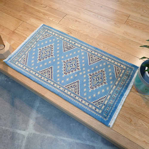 パキスタン 手織り絨毯 玄関マット ラグ カーペット マット