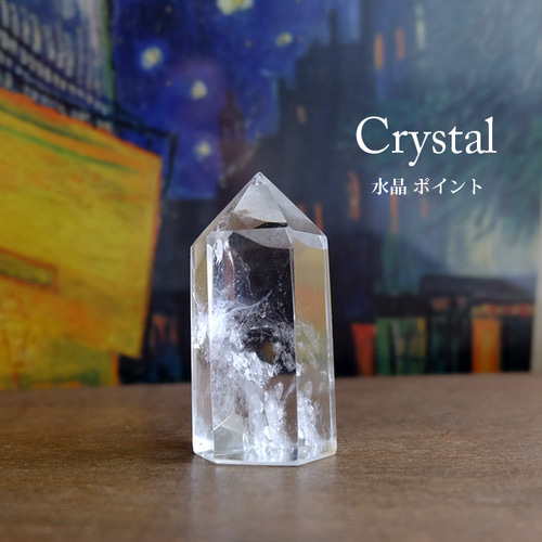 水晶ポイント　原石　虹入り 楽天市場】虹入り水晶 天然 レインボークォーツ ポイント 原石