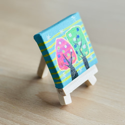 ハガキサイズ】紫陽花 キャンバスアート カラフル アクリル