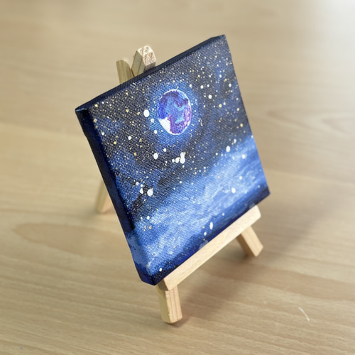 星降る夜に 1 キャンバス　アクリル絵の具 星降る夜に 1 キャンバス アクリル絵の具 - メルカリ