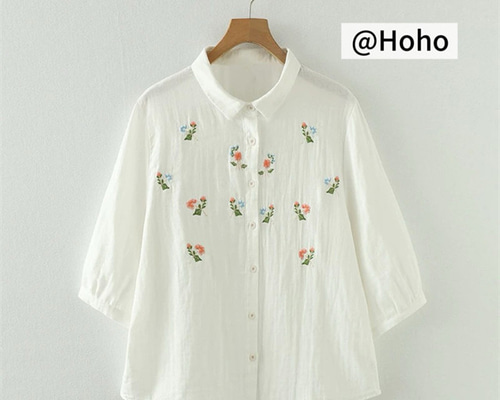 ブラウス シャツ RESPECオリジナルリネン100 バイオウォッシュ 刺繍シャツ レディース RESPEC ブラウス シャツ RESPECオリジナルリネン100 バイオ