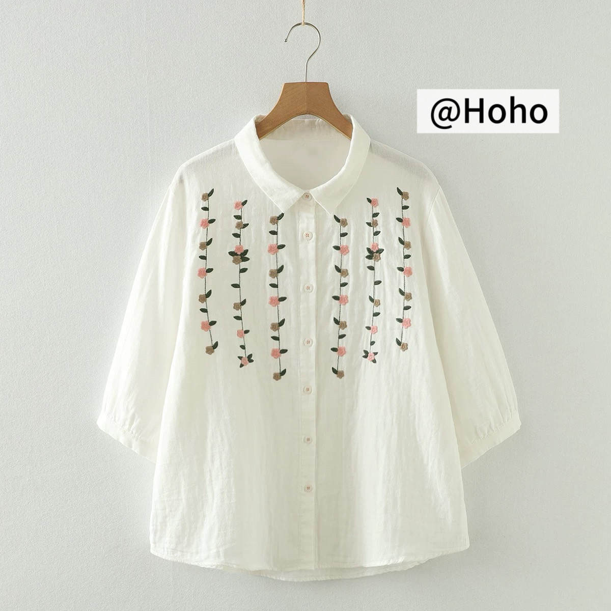 綿100％ ブラウス レディース シャツ 刺繍