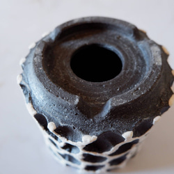 3.5号白化粧黒鉢093　塊根植物　多肉植物　アガベ　盆栽　植木鉢　作家鉢　鉢皿　沖縄 6枚目の画像