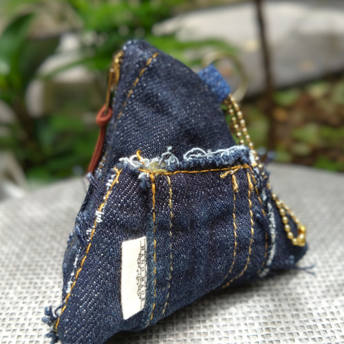№738【DENIM✖️キルティング✨minnePouch付サイドポケット巾着
