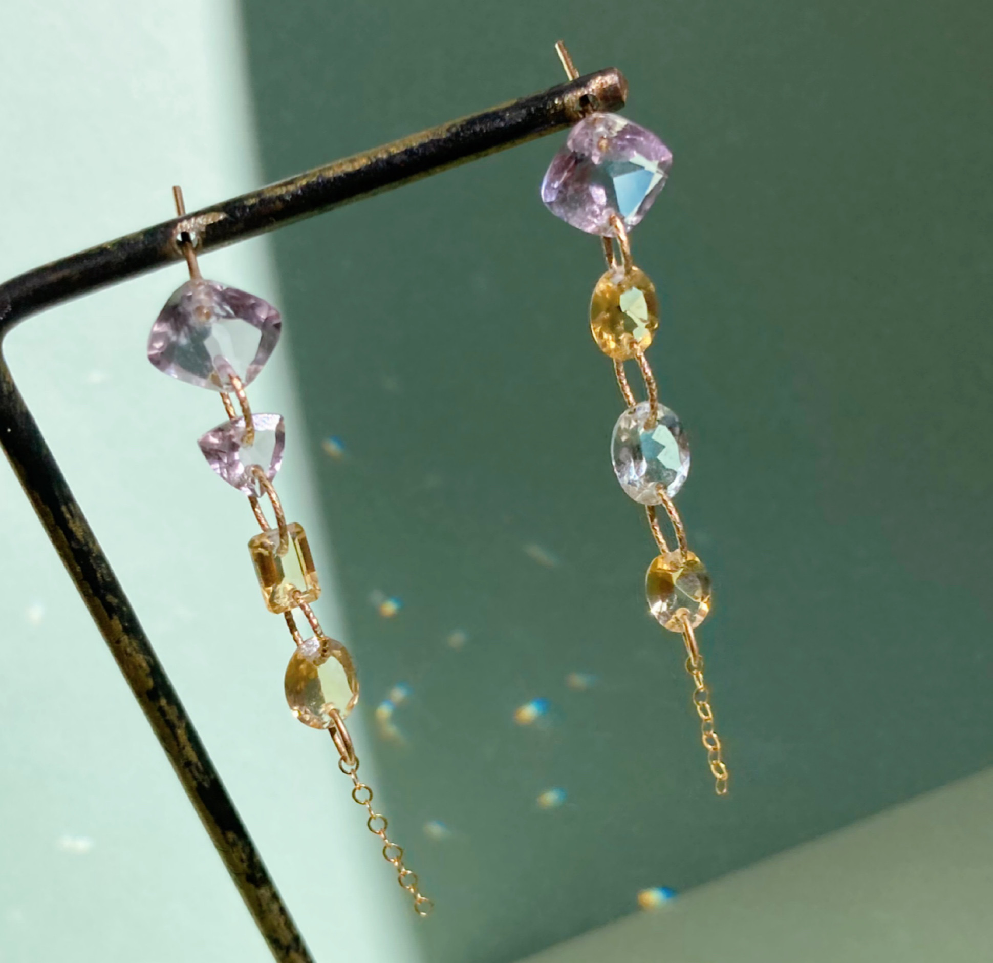 Prana gem drops ✴︎滴る宝石のしずく✴︎k14gfピアス