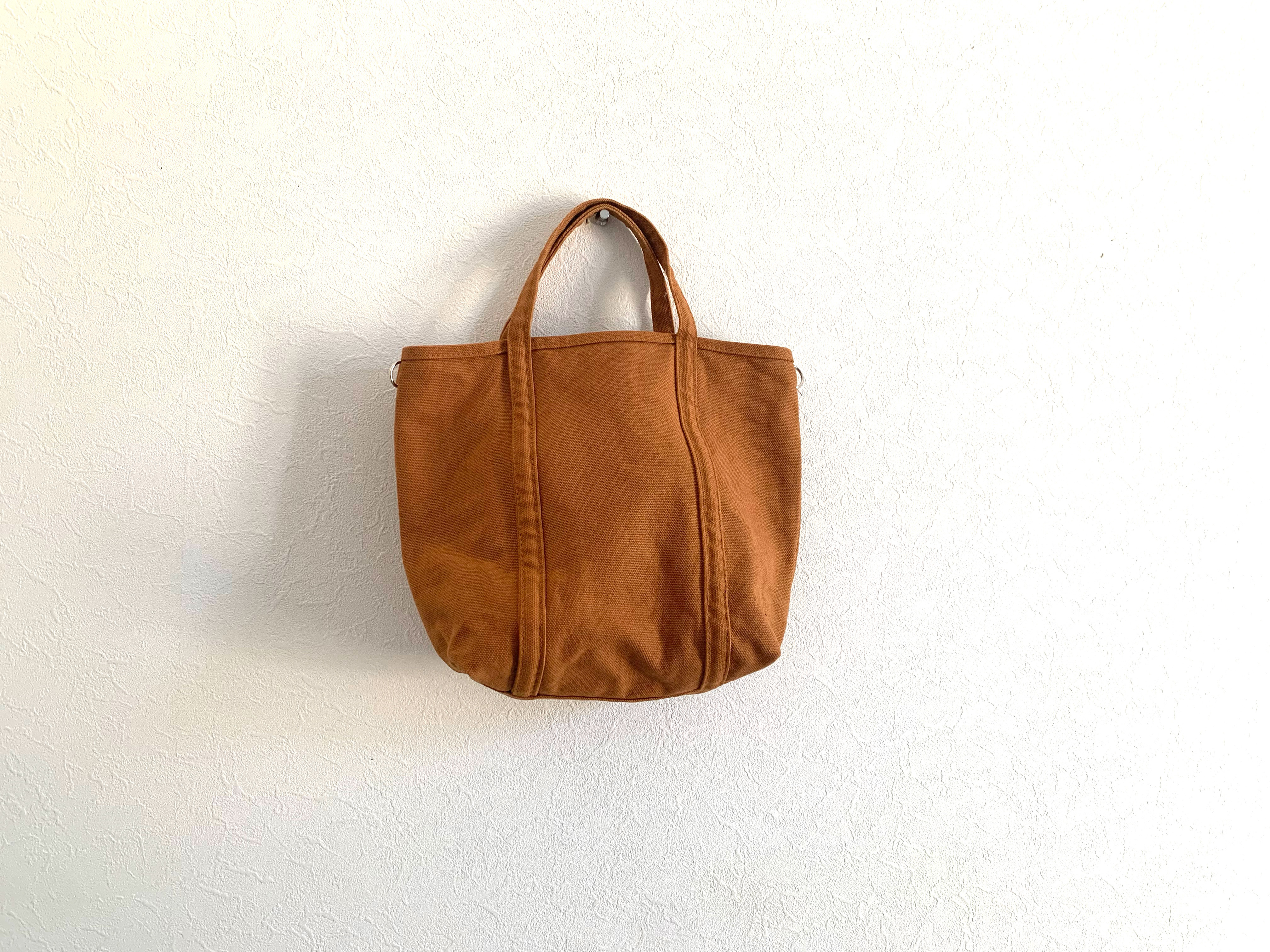 「pote」2way ショルダー帆布トート　キャメル　(S)