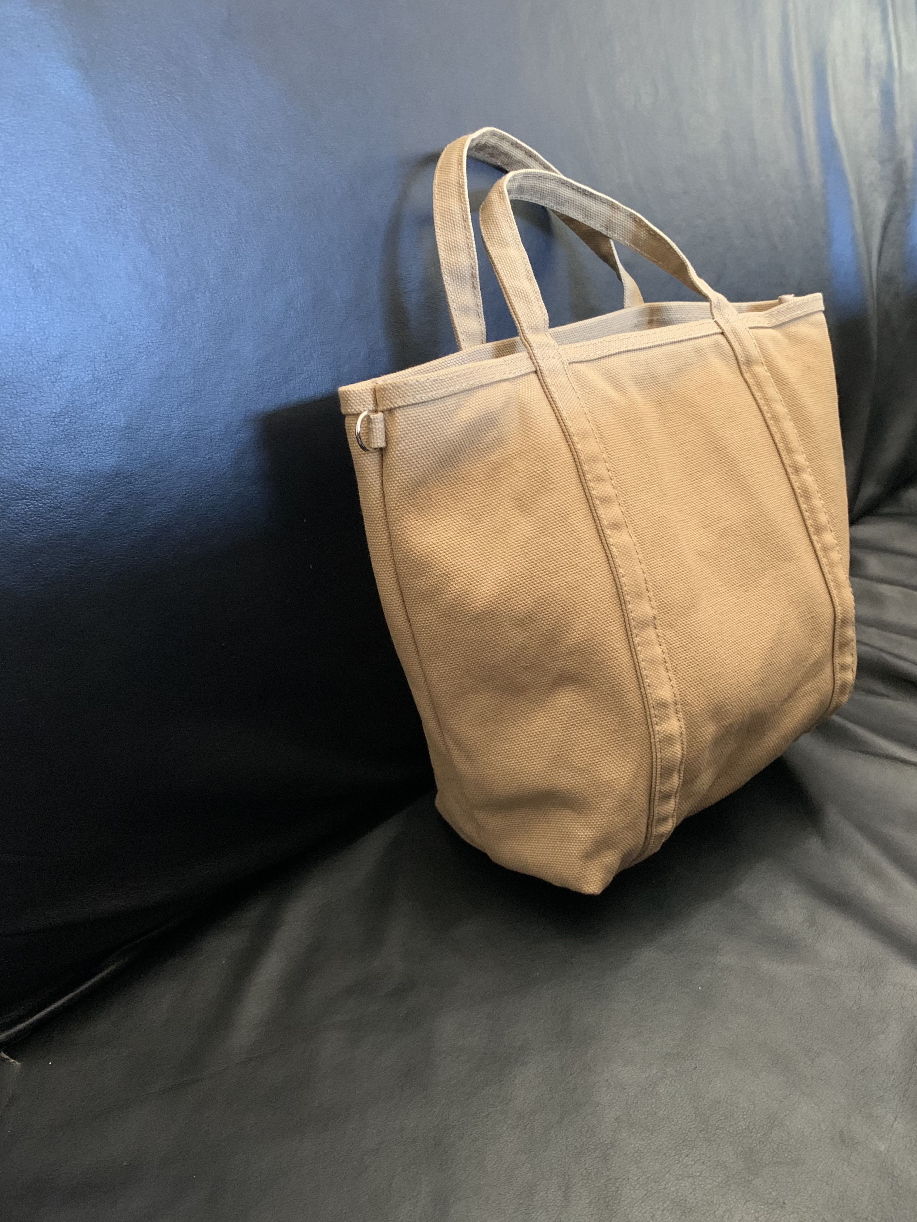 「pote」2way ショルダー帆布トート　キャメル　(S)