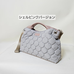 新作日本製(creema限定)お店では出逢えない‼️ひょうたん柄キルト生地と姫路レザーのトートバック　組み合わせ自由 10枚目の画像