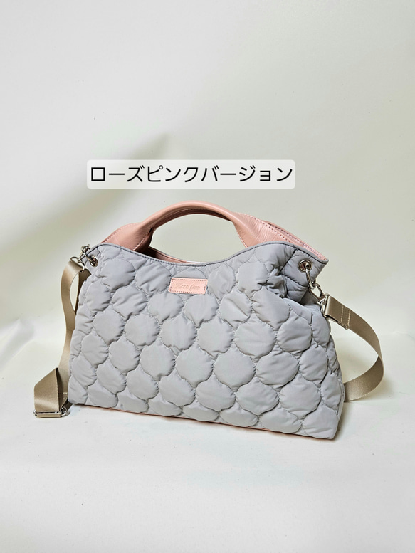 新作日本製(creema限定)お店では出逢えない‼️ひょうたん柄キルト生地と姫路レザーのトートバック　組み合わせ自由 9枚目の画像
