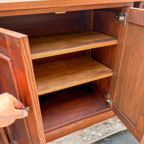 display cabinet ディスプレイキャビネット アッシュ材 タモ 店舗向け収納兼ディスプレイキャビネットW2400 アパレルショップ 店舗