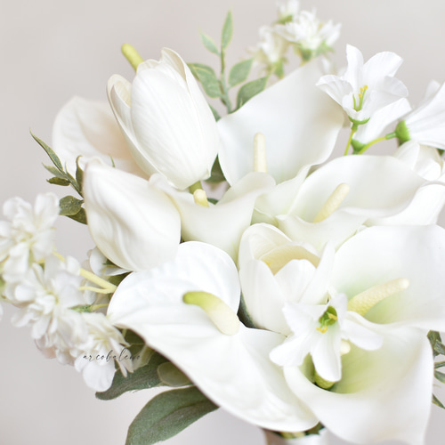 【美品！】ホワイトカラー&チューリップアーティフィシャルブーケ、ブートニアです⭐︎ 1c48129b97fc523372447f3c0d1ed5