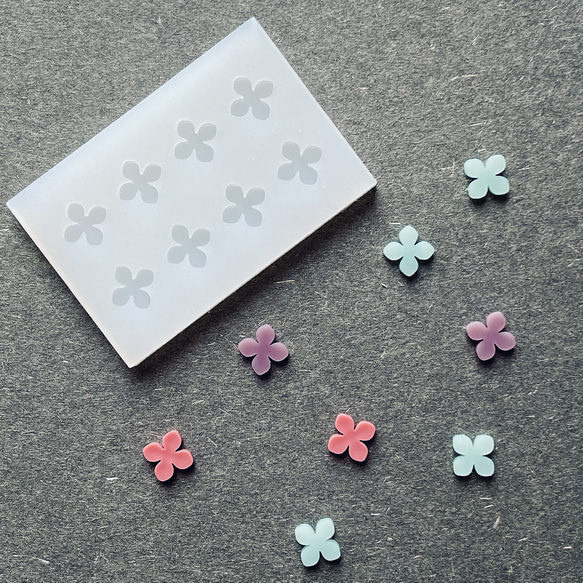No.584 紫陽花E　シリコンモールド　型　レジン　アジサイ　花 2枚目の画像