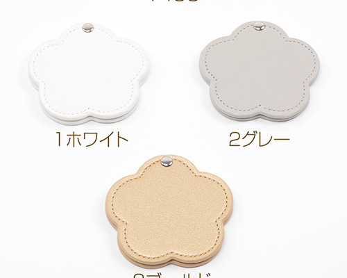 グレーのミラー付きコンパクトケース ドラえもん ミラー付コンパクトケースGYモノクロ刺繍 小物入れ