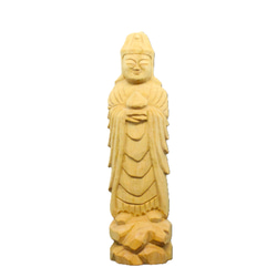 工彫社製　樹脂複製品　円空上人作　木彫十一面観世音菩薩像　共箱 VR4383C 工彫社製 樹脂複製品 円空上人作 木彫十一面観世音菩薩像 共箱