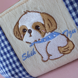 赤ずきんとオオカミ 刺繍ぺたんこミニポーチ ポーチ maru_miki 通販