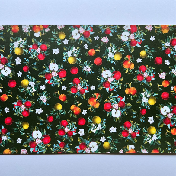 オリジナル デザインペーパー アンティークリンゴ　A4 10枚 2枚目の画像