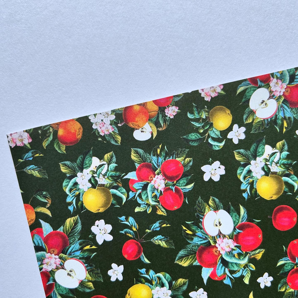 オリジナル デザインペーパー アンティークリンゴ　A4 10枚 1枚目の画像