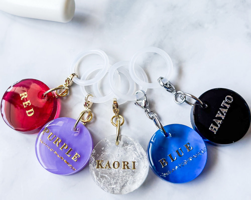 名入れ】傘の目印に！丸型アンブレラマーカー/傘マーカー/傘タグ/セミ