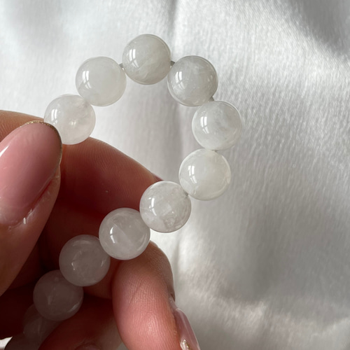 虹あり【奈良県 飛鳥桜水晶（ASUKA SAKURA Quartz）】10mm玉