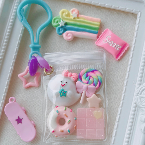 No.248 50個【袋サイズが選べる】キャンディバッグ キーホルダー