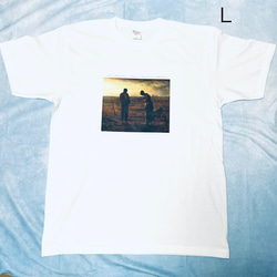 ミレー　晩鐘　綿5.6オンスTシャツ白　SMLサイズ有り 1枚目の画像