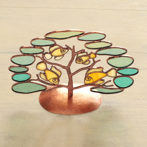 ガラス作家 作家物 サンゴ 珊瑚と魚 ピッチャー デキャンタ 彫刻