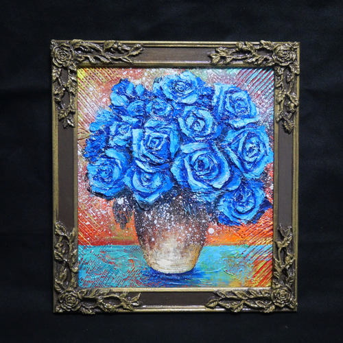 絵画　油彩画　薔薇 油絵 油彩 油彩画 絵 絵画【赤い薔薇】 絵画 HR 通販 17648229