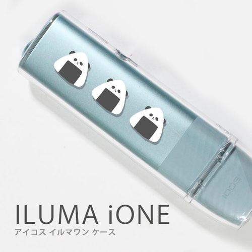 アイコス イルマワン ケース クリア ハード カバー パンダ おにぎり