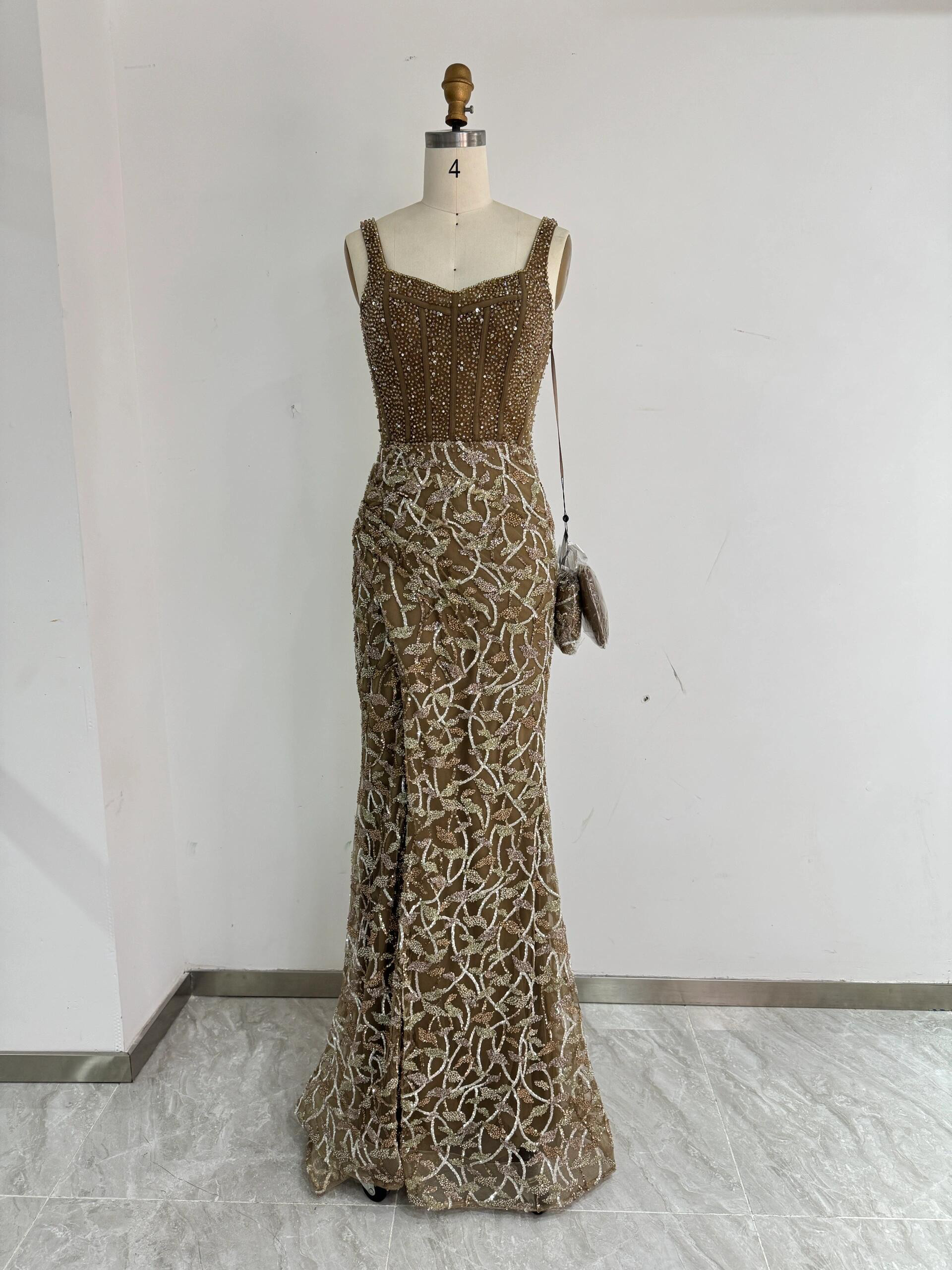 大人気カラードレス　クッキー色　タイトスカート　パーティードレス　本命ドレス制作　演奏会音楽会発表会コンテストフォト撮影